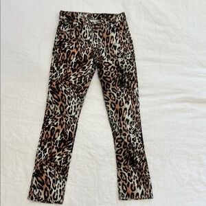 Ag Adriano Goldschmied Leopard Straight Leg Jeans